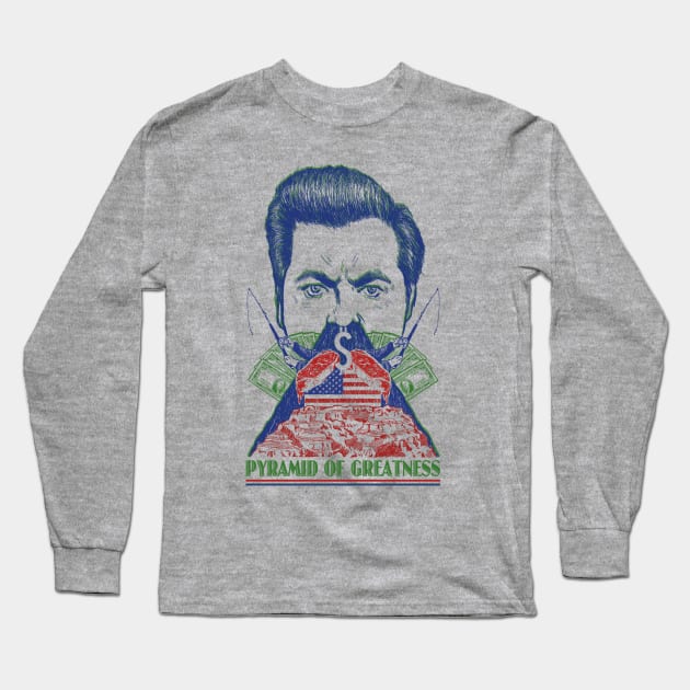 Pyramid of Greatness Long Sleeve T-Shirt by Motski